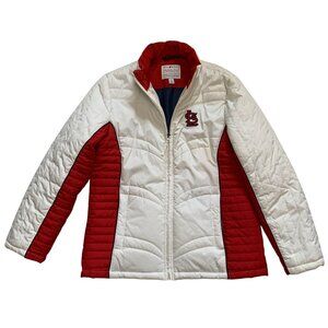 G-III Sports by Carl Banks Women's Puffer St Louis Cardinals White Jacket Sz L